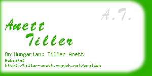 anett tiller business card